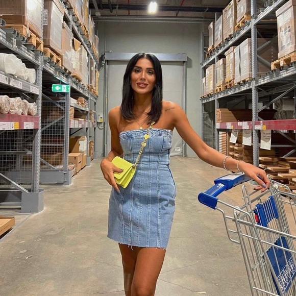 NWT Zara Denim Mini Dress - Picture 4 of 17